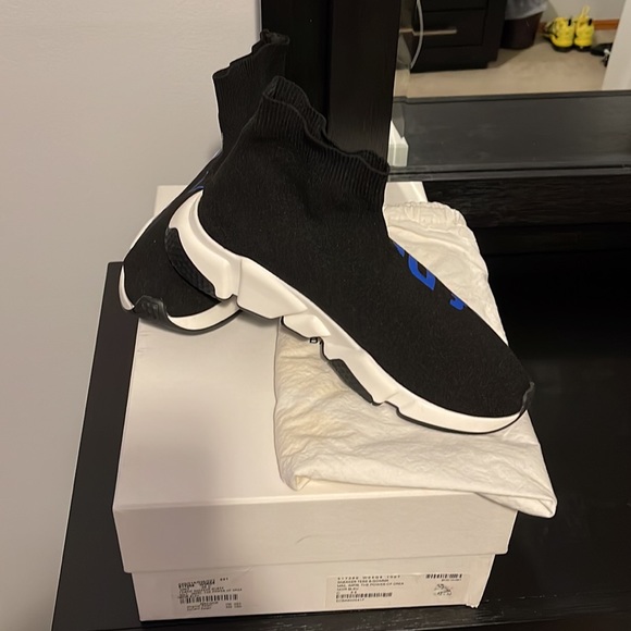 Noir bleu Balenciaga sock sneakers - Picture 12 of 12